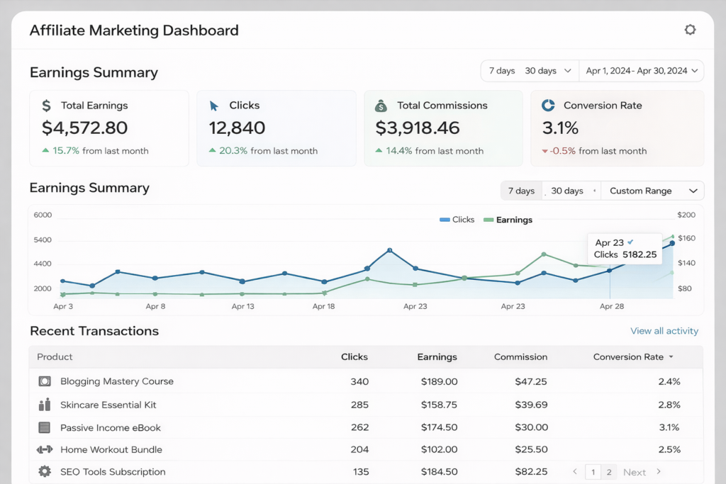 Pinterest Affiliate real revenue.
