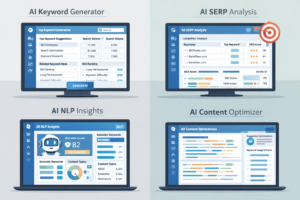 Different types of AI tools used for keyword research