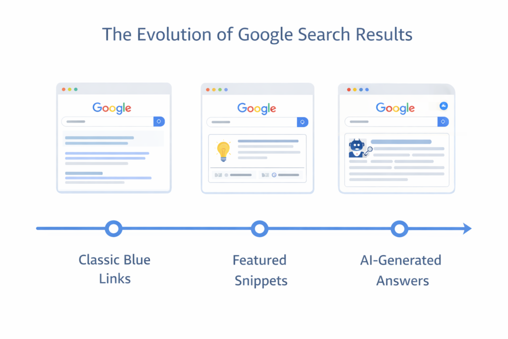 Evolution of Google SERP