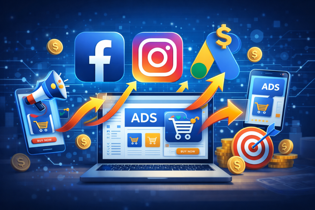 Social media and paid advertising strategies for ecommerce business