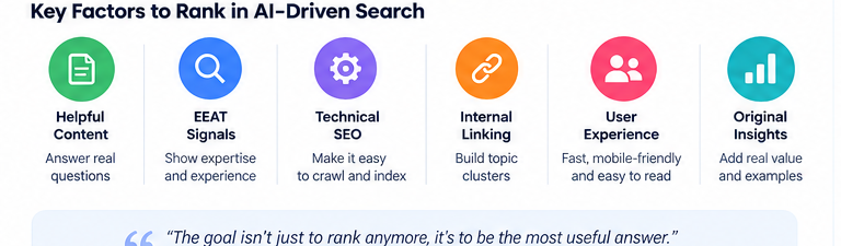 Key factors for ranking in AI-driven search