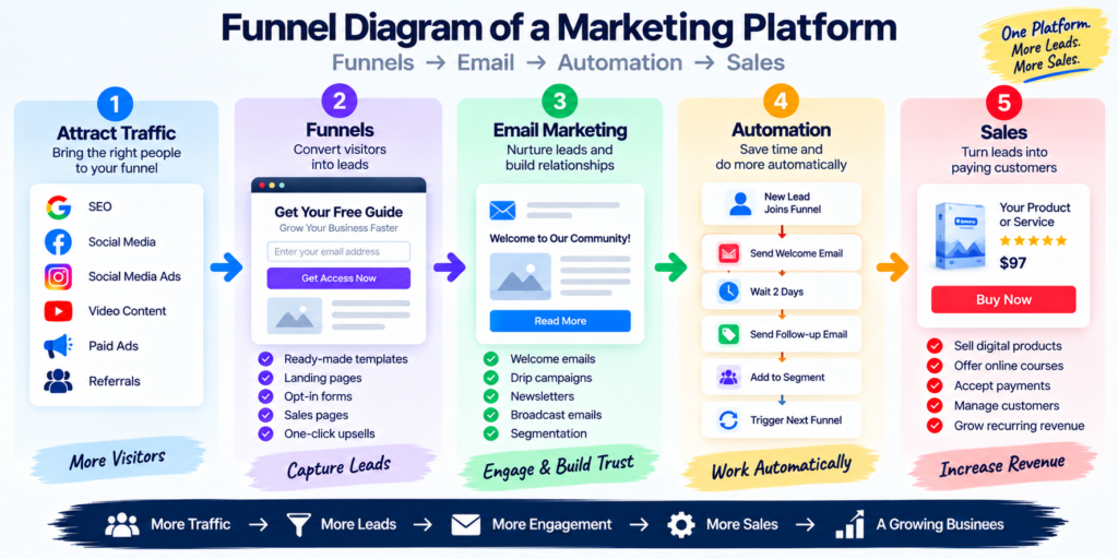 Marketing Platform Funnel Infographic