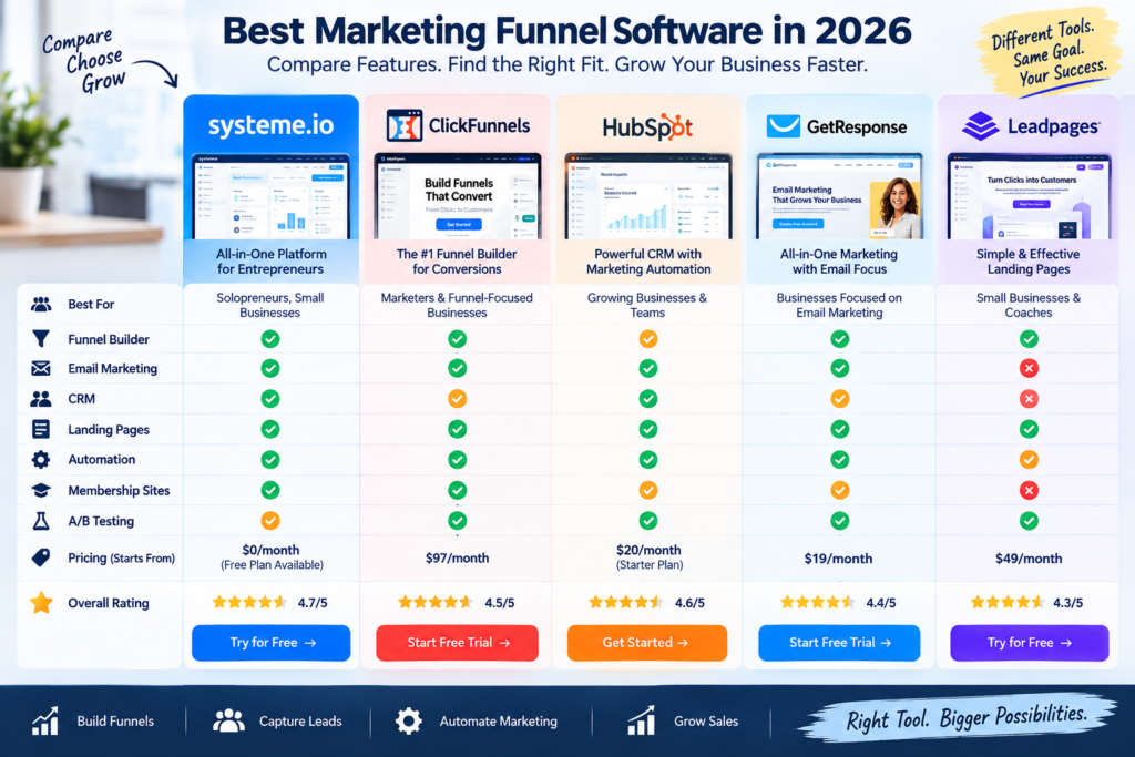 Modern marketing software comparisondashboard concept