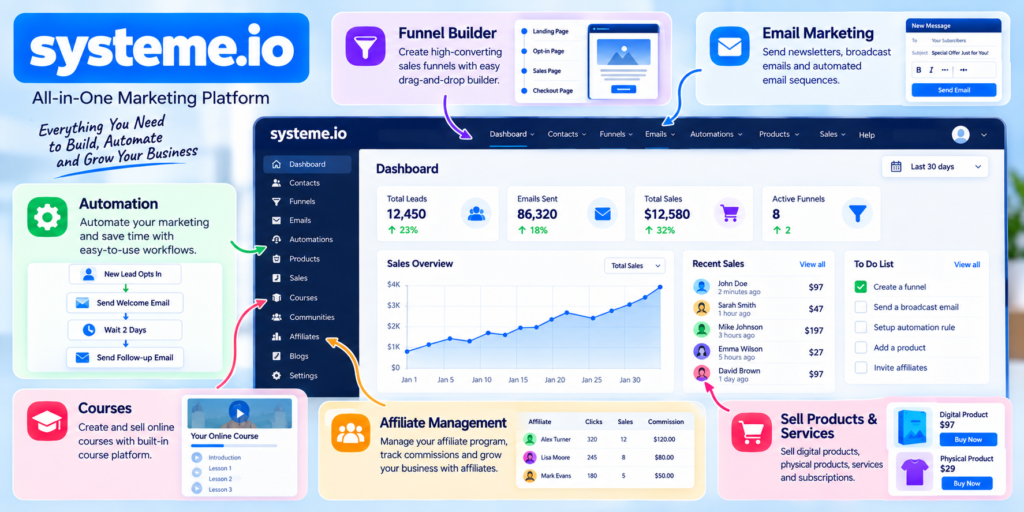 Systeme.io Features